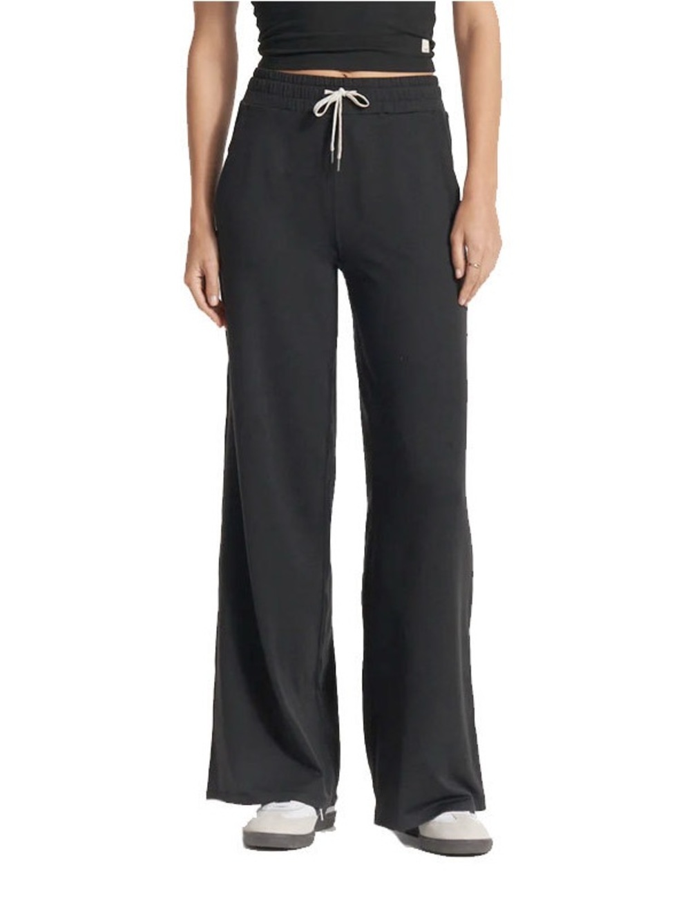 Vuori Black Wide-Leg Drawstring Lounge Pants